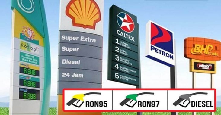 Senarai Terkini Harga Minyak Malaysia Ron95 Ron97 Diesel 2020