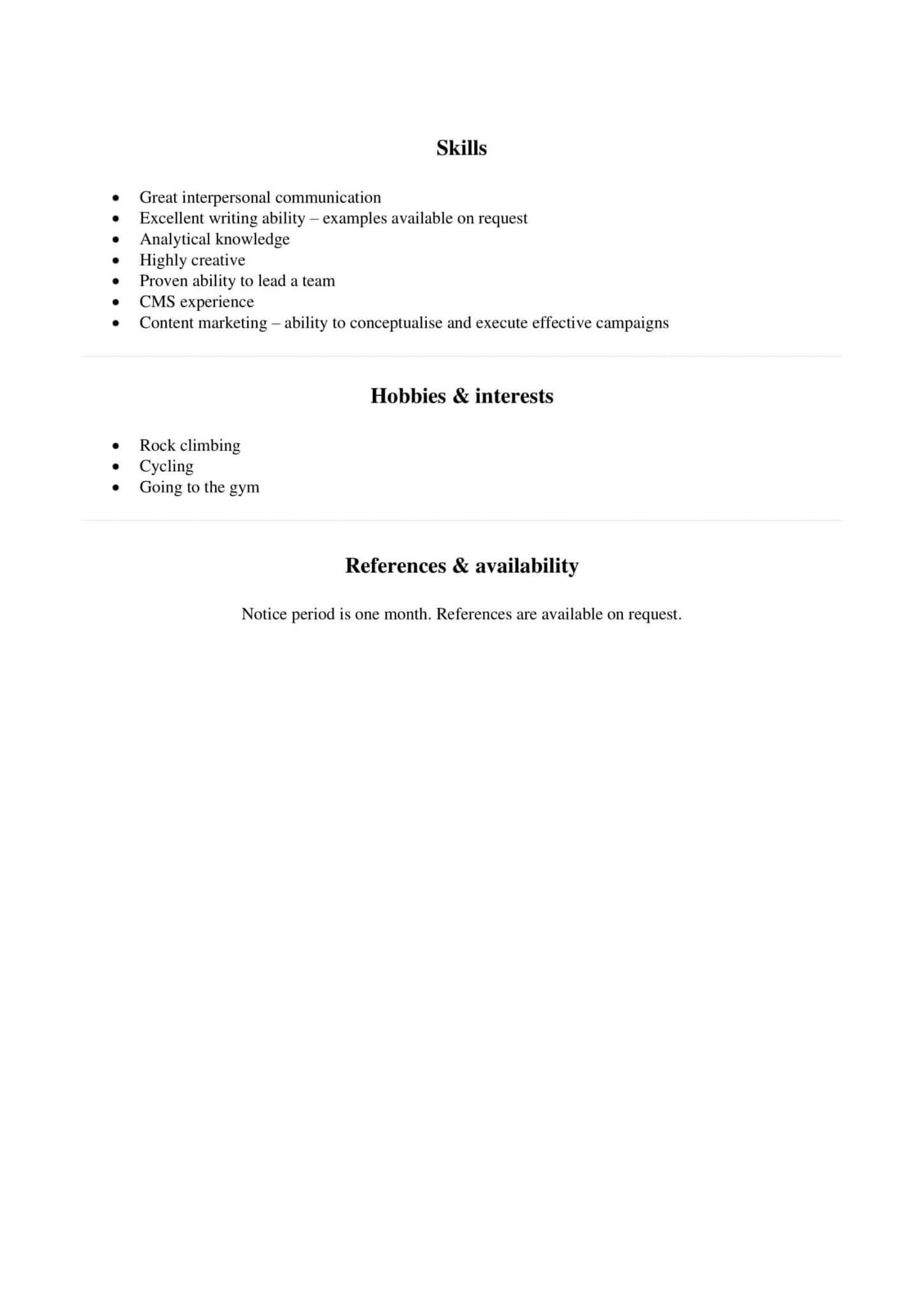 Contoh Resume Terbaik CV Untuk Mohon Kerja | Nadz.my