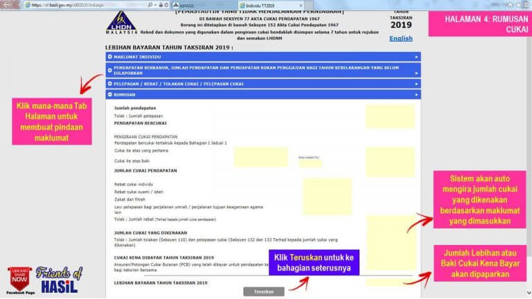 Cara Isi E-Filling Borang Cukai Pendapatan (e-BE)