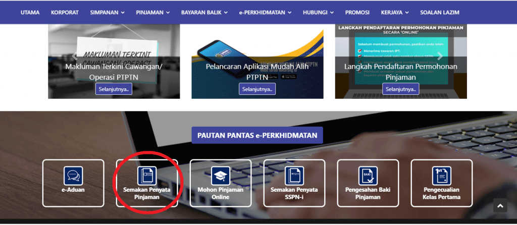 Ptptn Semakan Baki Pinjaman  Panduan semakan online PTPTN dan Baki
