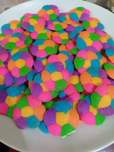 resipi rainbow cookies