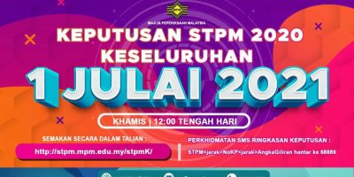 Semakan Keputusan STPM 2020 Mulai 1 Julai 2021