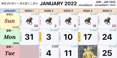 Kalendar 2022, Senarai Cuti Umum & Cuti Sekolah