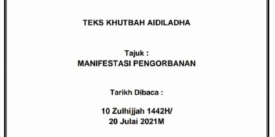 Teks Khutbah Hari Raya Haji Aidiladha 2022 Di Rumah