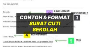 contoh surat cuti sekolah