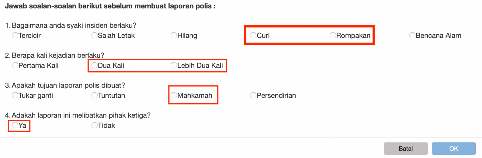 Cara Buat Report Polis Online