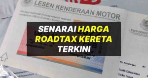 harga roadtax kereta