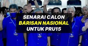 senarai calon barisan nasional