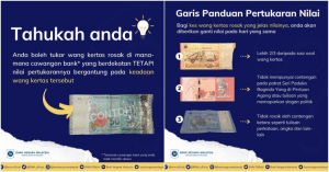 Cara Tukar Duit Kertas Rosak