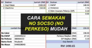 Cara Check No PERKESO (Semakan Nombor SOCSO)