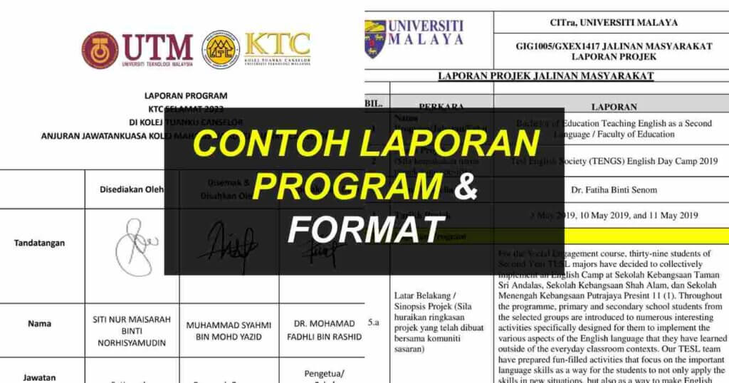 Contoh Laporan Program & Format Penulisan
