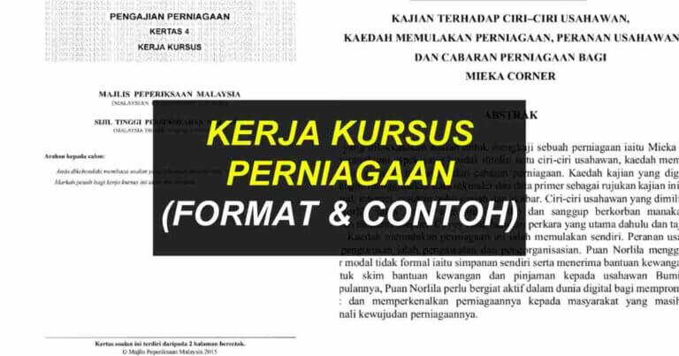 kerja kursus perniagaan