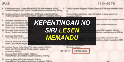 Nombor Siri Lesen Memandu : Kepentingan